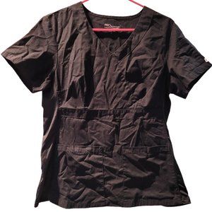 Medium PRO Body Flex Black Spandex Mock Scrub Top